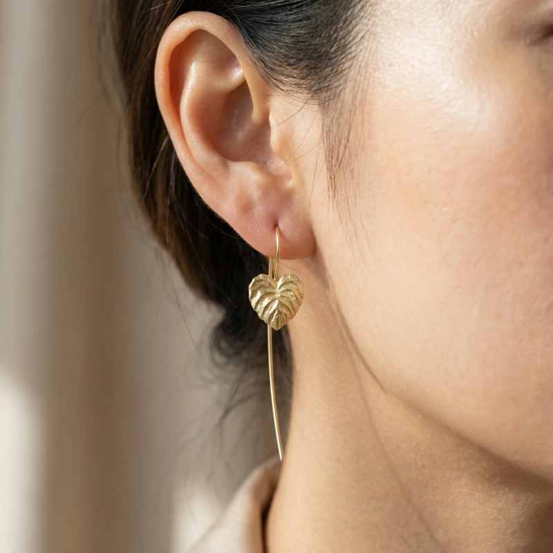 Artisan 18K Gold Plated Threader Earrings